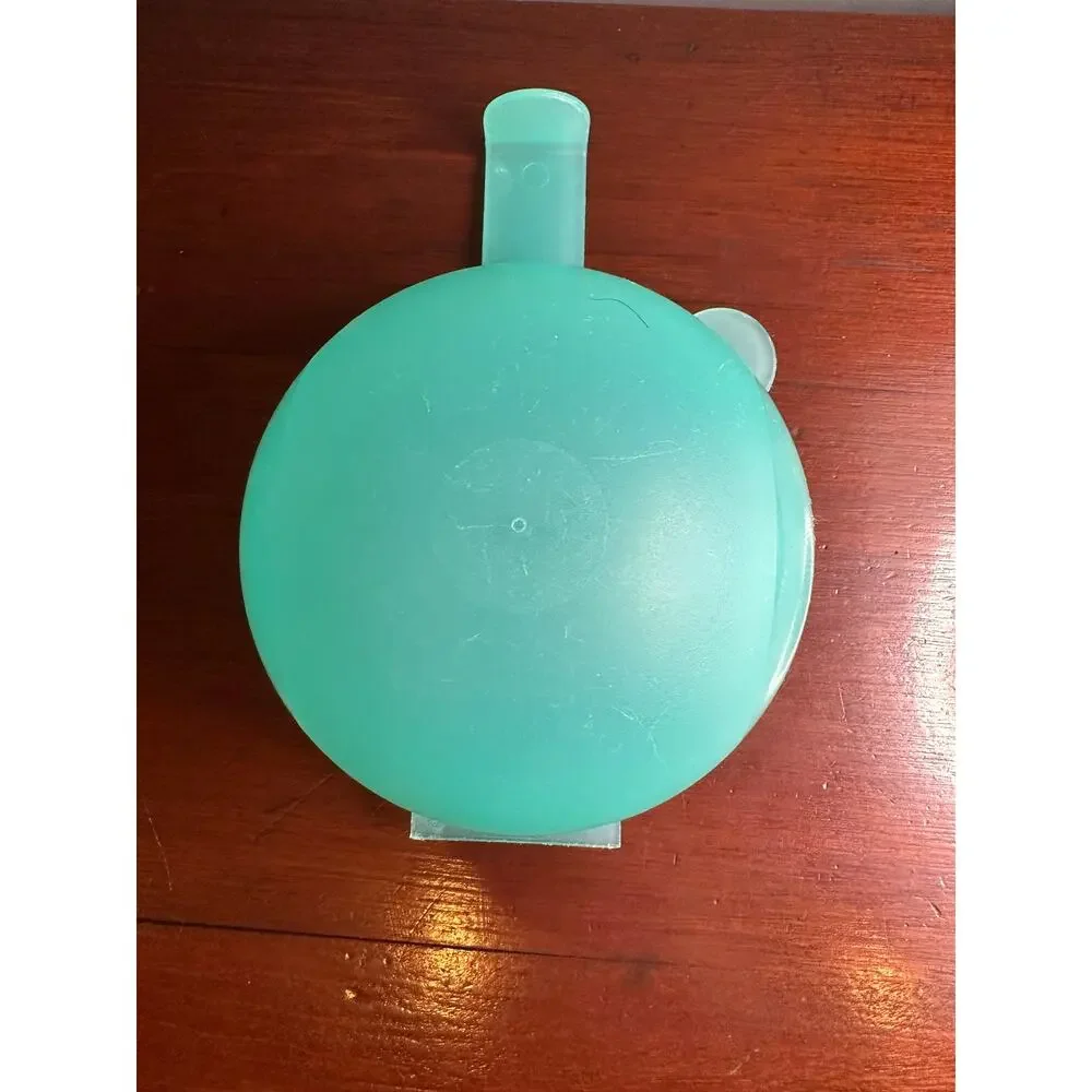 Tupperware Forget Me not Oniion Holder Blue Green Set of 2 Fruit Vintage Lot